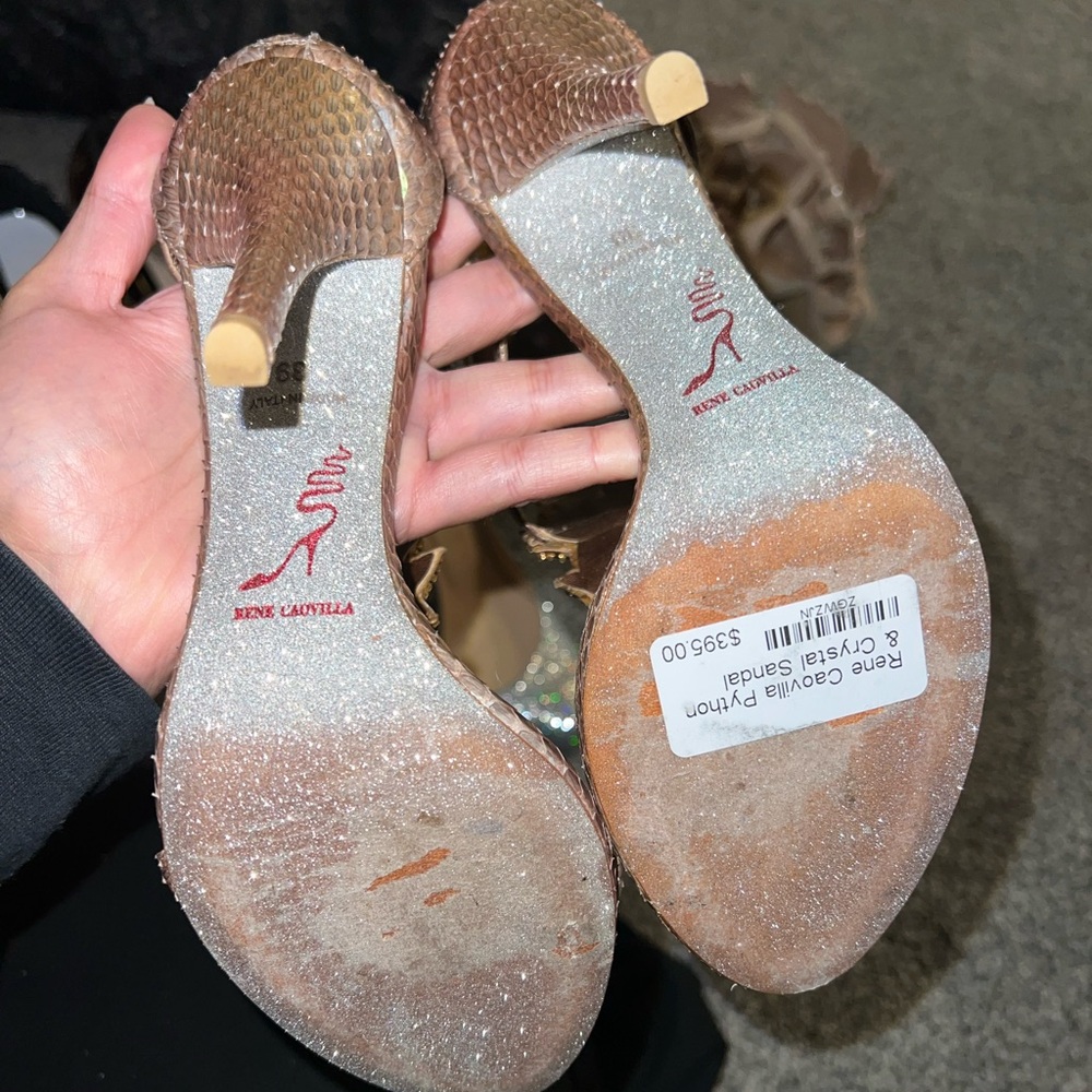 Rene Caovilla Python Crystal Heel - image 3